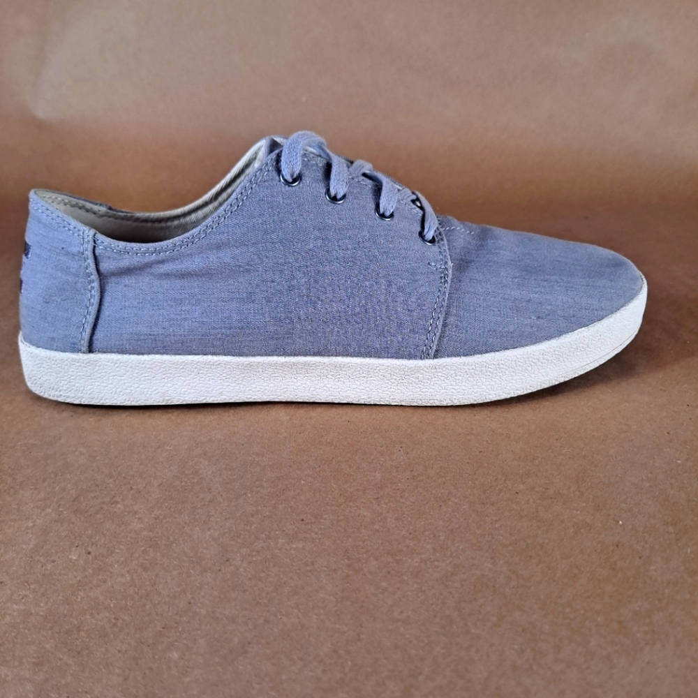 Toms Mens Payton Gray Canvas Fashion Sneakers Shoes 8.5 Medium